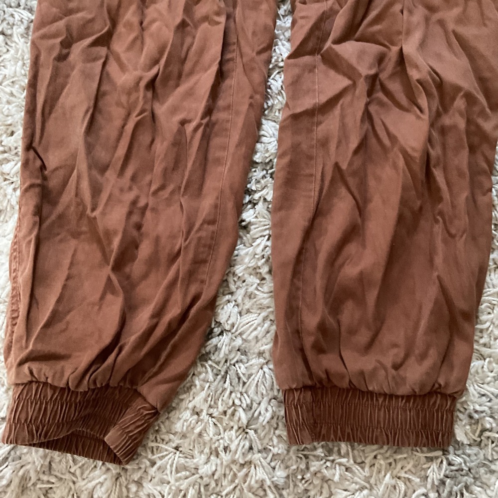 Rust Brown Drawstring Jogger Pants with Pockets Womens Small - Picture 9 of 10